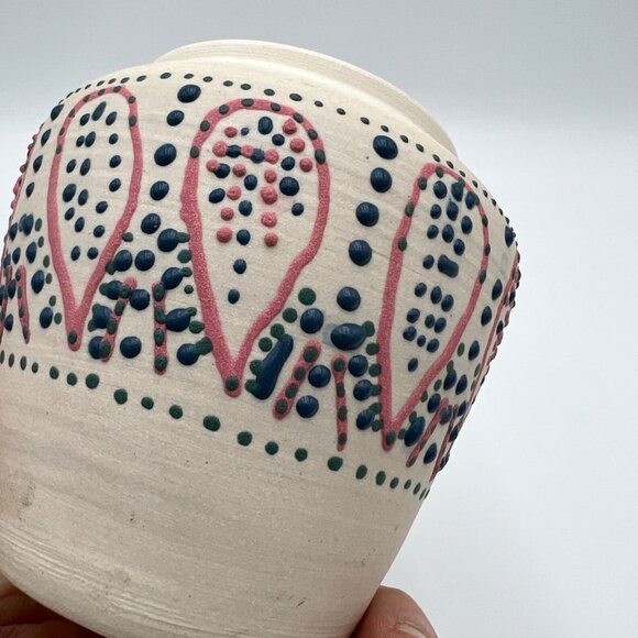 Ceramic project small ginger jar Mandela pattern dots - Picture 9 of 14